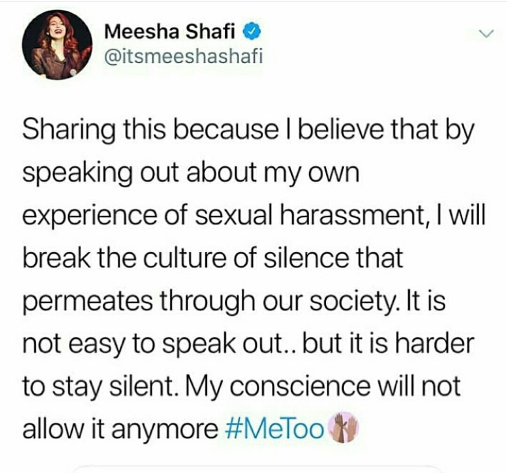 Meesha Shafi Me too Tweet